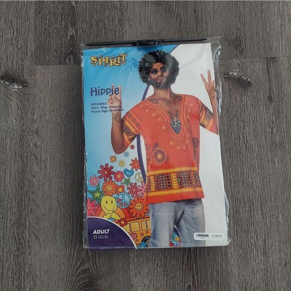 NEW Spirit Halloween Adult Hippie Shirt Costume L/XL - Picture 2 of 6